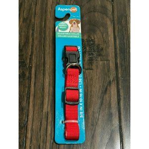 Aspen Pet Red 1 Collar Snap Medium M Adjustable 5/8" x 10" to 16" Aspenpet New
